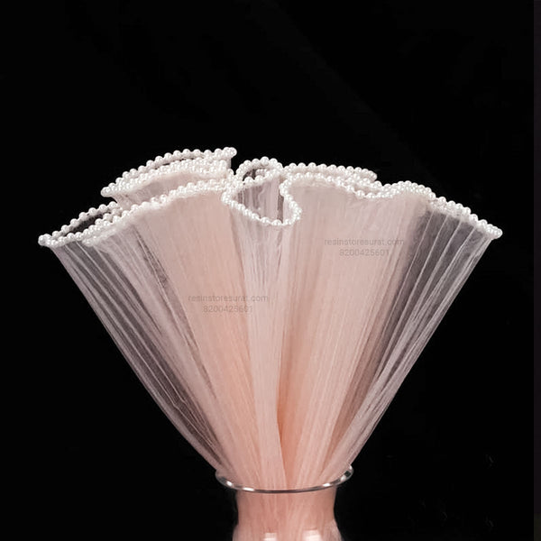 Skin Wrinkled Wrapping Paper Net With Pearl - 16
