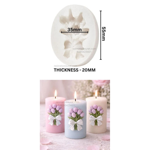 Small Tulip Bouquet Candle Mould - 008