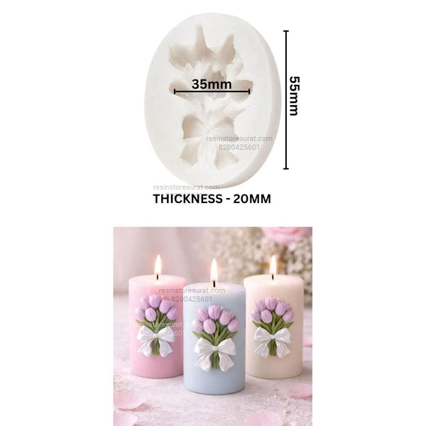 Small Tulip Bouquet Candle Mould - 008
