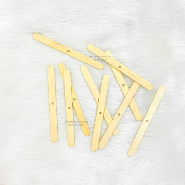 Small Wooden 1 Hole Wick Holder - 10 Pcs