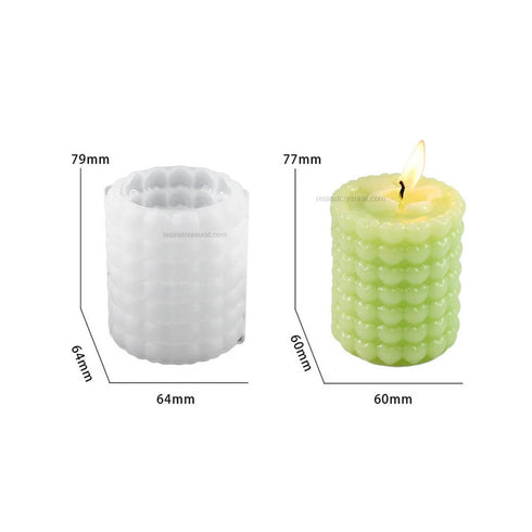 Small Heart Cylinder Candle Mould