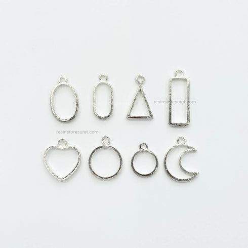Small Silver Bezel Set - 8 Pcs
