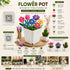 Square Plastic Flower Pot With Drainage Holes For Pipe Cleaner - 5 Pcs
