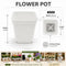Square Plastic Flower Pot With Drainage Holes For Pipe Cleaner - 5 Pcs