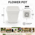 Square Plastic Flower Pot With Drainage Holes For Pipe Cleaner - 5 Pcs