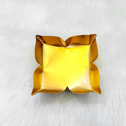 Square Metal Urli Bowl Candle