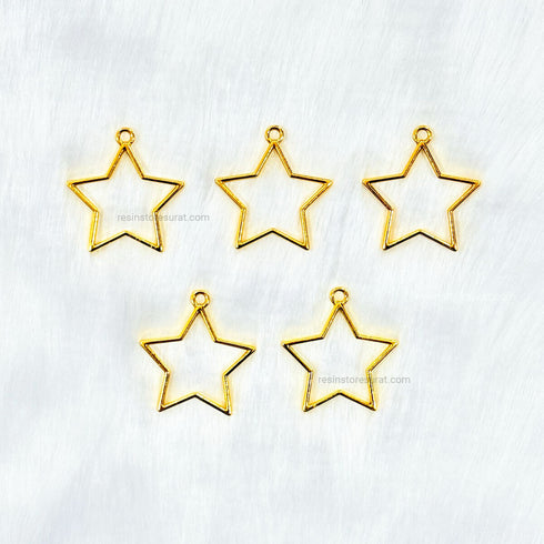 Gold Star Bezel - 5 Pcs