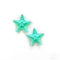 Aqua Blue Cabochon Starfish Miniature Set pack of 2