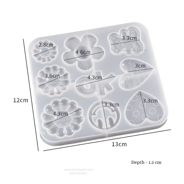 Sunflower Love Keychain Silicone Mould