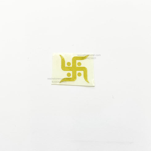 1 inch Swastik Gold Metalic Sticker