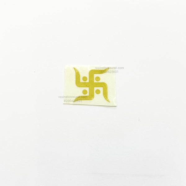 1 inch Swastik Gold Metalic Sticker