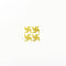 Swastik Rakhi Metal Sticker - 4 pcs
