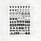 Black Metallic Switch Sticker Labels