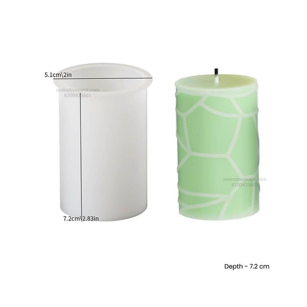 Textured Round Pillar Candle Mold