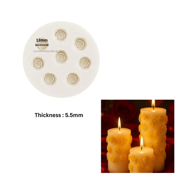 Tiny Rose Shape Candle Mould - 014