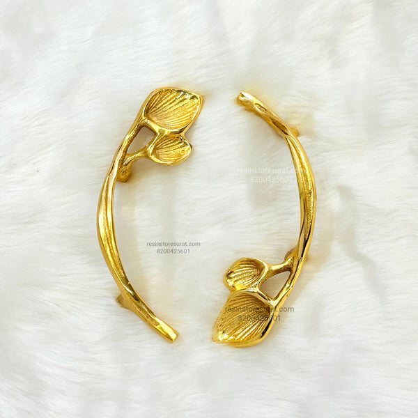 Metal Tray Handle Leaf Design - B