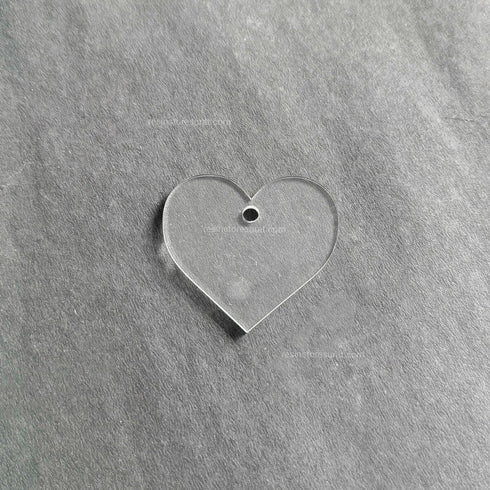Heart Keychain Transparent Acrylic Base