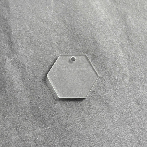 Hexagon Keychain Transparent Acrylic Base