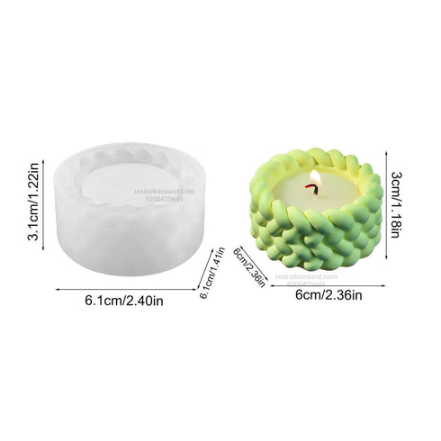 Twisted Round Candle Holder Mould