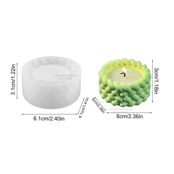 Twisted Round Candle Holder Mould
