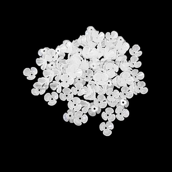 White Pearl Flower Beads