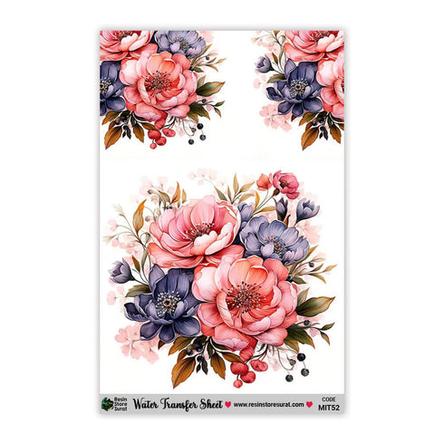 Flower Water Transfer Sticker MIT-52