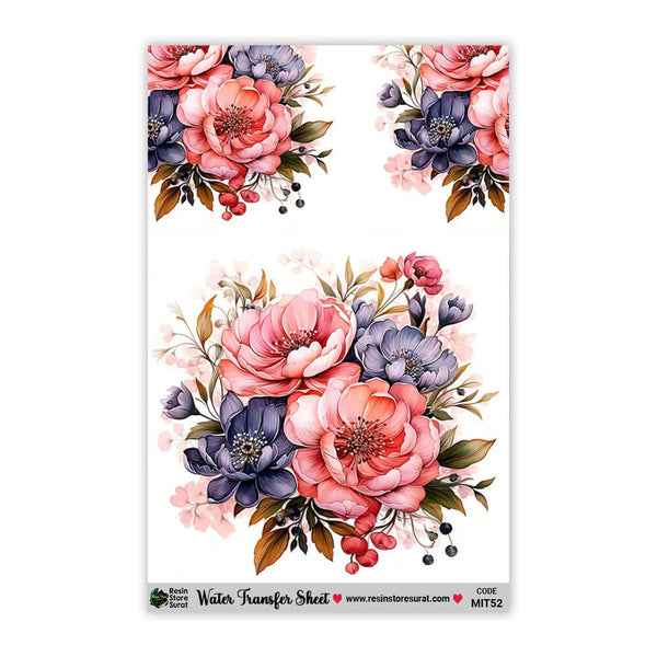 Flower Water Transfer Sticker MIT-52