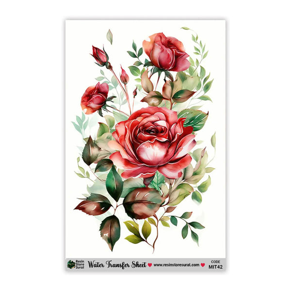 Flower Water Transfer Sticker MIT-42