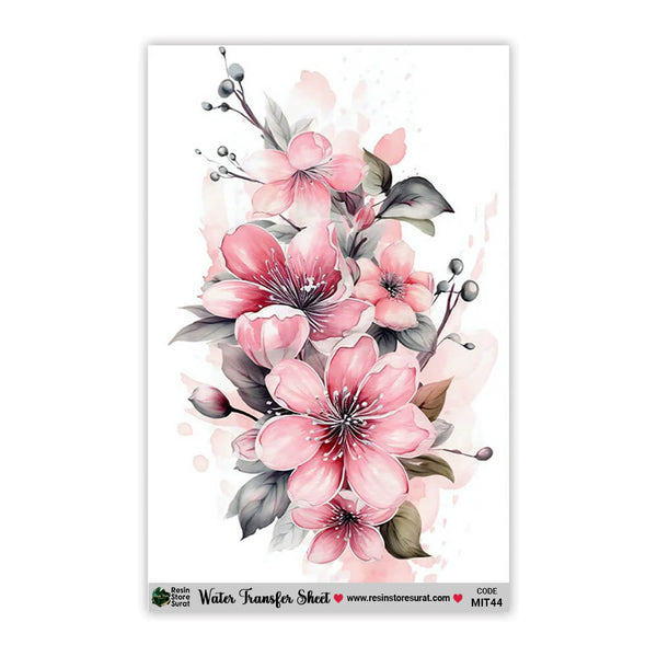Flower Water Transfer Sticker MIT-44