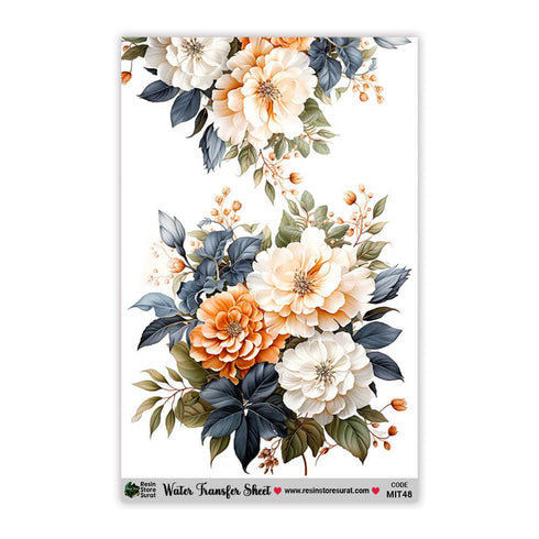 Flower Water Transfer Sticker MIT-48