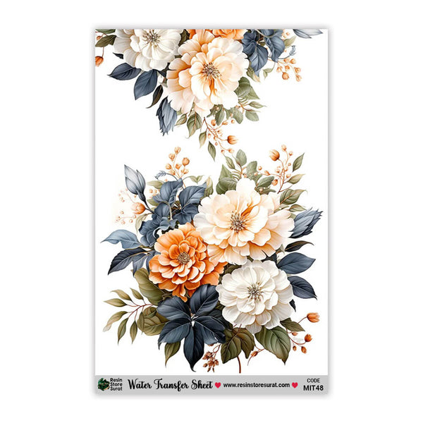Flower Water Transfer Sticker MIT-48