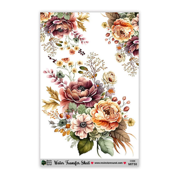 Flower Water Transfer Sticker MIT-50