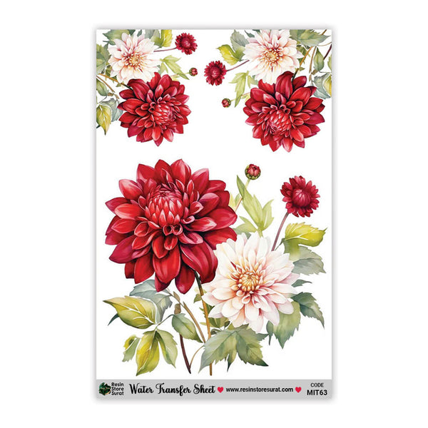 Flower Water Transfer Sticker MIT-63