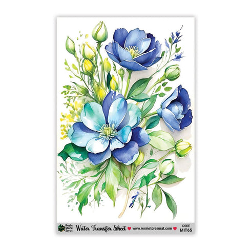 Flower Water Transfer Sticker MIT-65