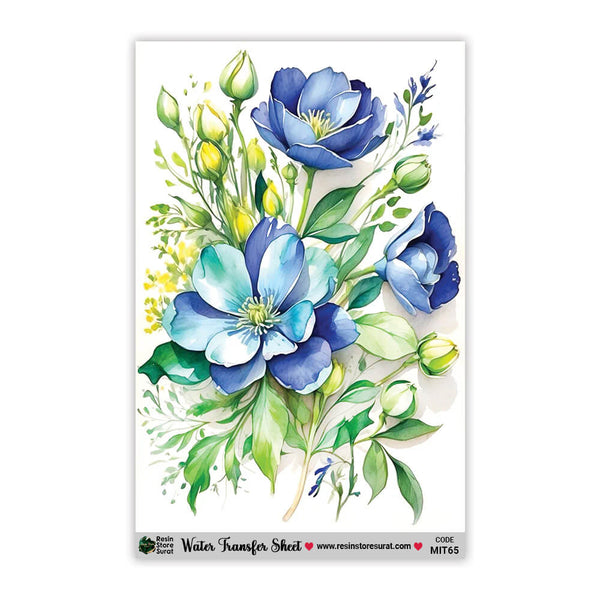 Flower Water Transfer Sticker MIT-65