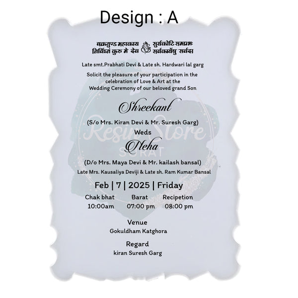 Wedding Invitation gold sticker