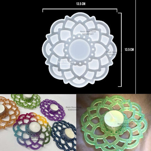 Floral T-light candle mould