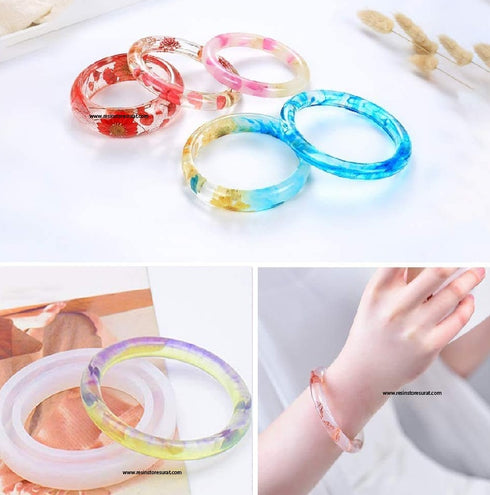 4 Pcs Bangle Resin Silicone Mould
