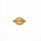 White Butterfly With Diamond Oval Enamel Rakhi Charm