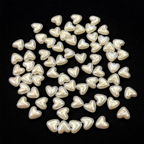 White Heart Rakhi Beads