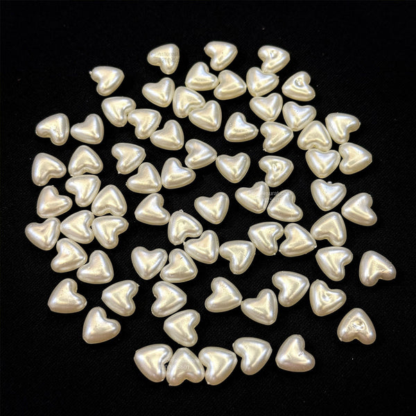White Heart Rakhi Beads