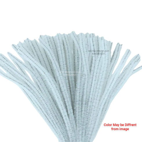 White Shimmer Glitter Pipe Cleaner