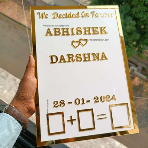 Couple Fingerprint Frame Acrylic Cutout