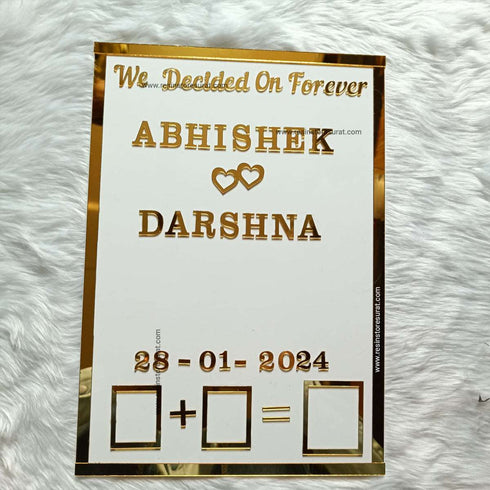 Couple Fingerprint Frame Acrylic Cutout