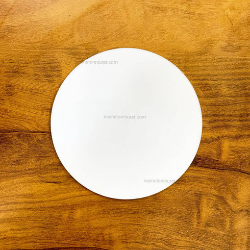 Round White Acrylic coaster