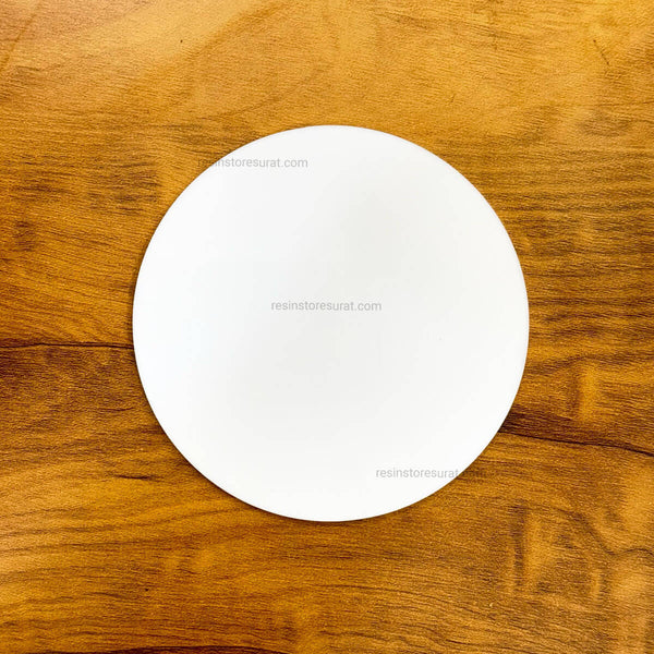 Round White Acrylic coaster