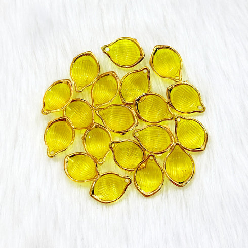 Yellow Gold Border Leaf Petal N