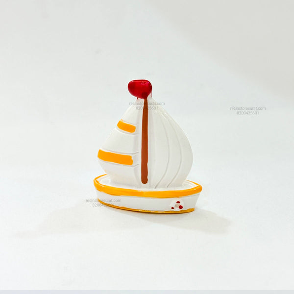 Yellow Boat Miniature - 1 Pcs
