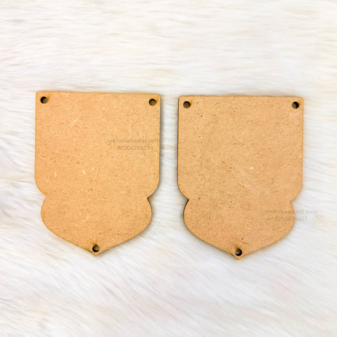 Jharokha Shape Toran MDF Base - 2Pcs