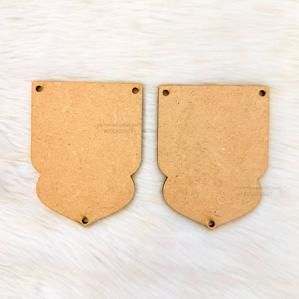 Jharokha Shape Toran MDF Base - 2Pcs